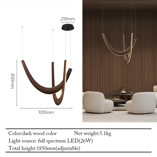 Bonnie Wooden Led Ceiling Lamp