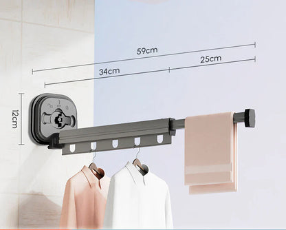 Retractable Clothes Drying Rack in Aluminium