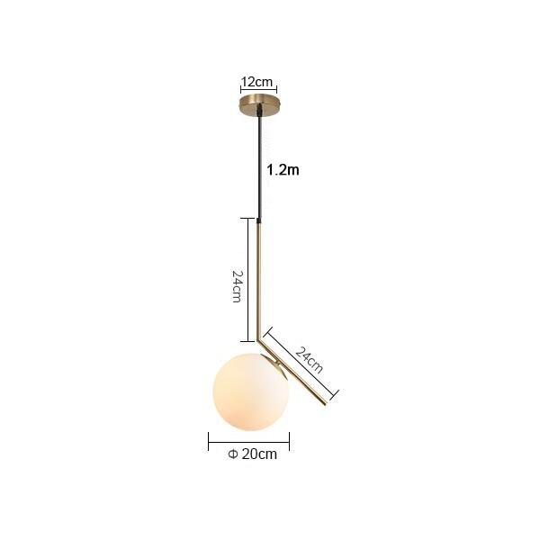 DX Modern Globe Bedroom Restaurant Pendant Light