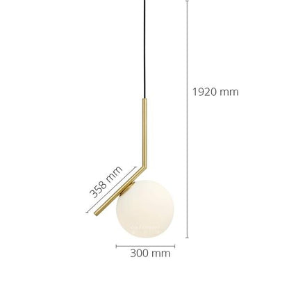 DX Modern Globe Bedroom Restaurant Pendant Light