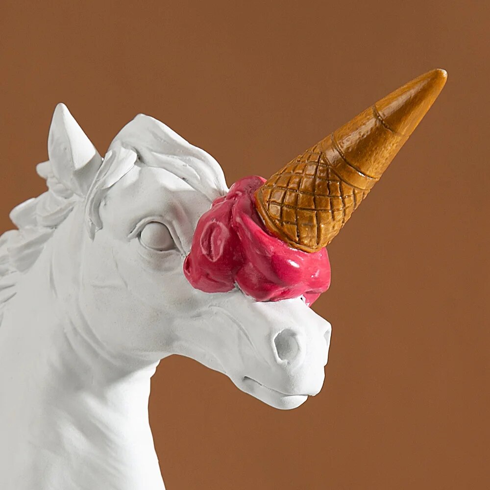 Unicorn with Ice Cream Horn