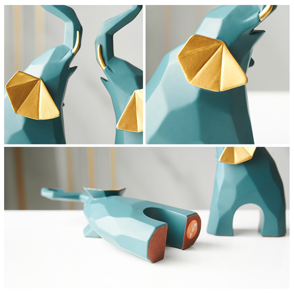 Geometric Elephant Sculpture