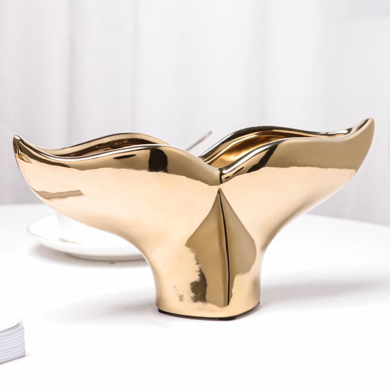 Golden Ceramic abstract Animal Figurines