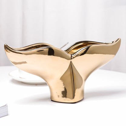 Golden Ceramic abstract Animal Figurines