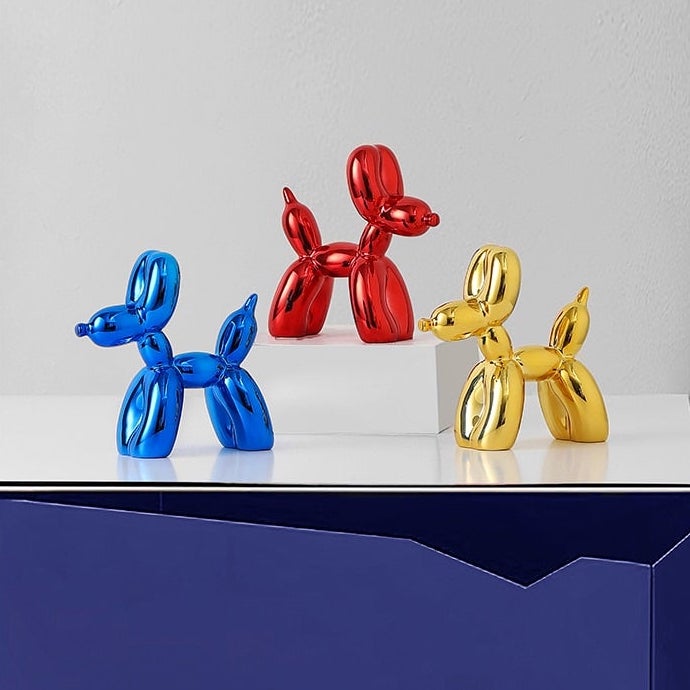 Metallic Balloon Dog Figurine