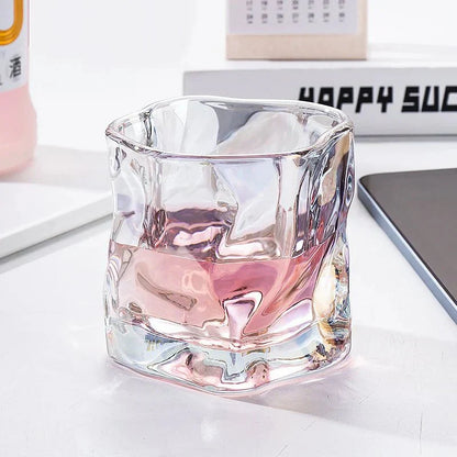 Elegant Glacier Ripple Whisky Glass