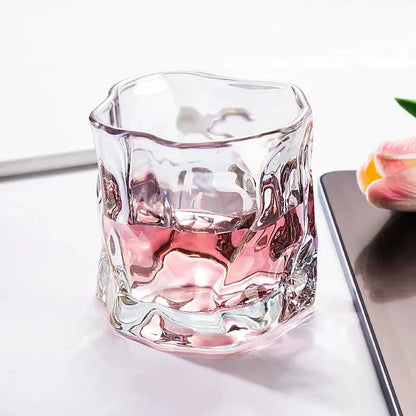 Elegant Glacier Ripple Whisky Glass