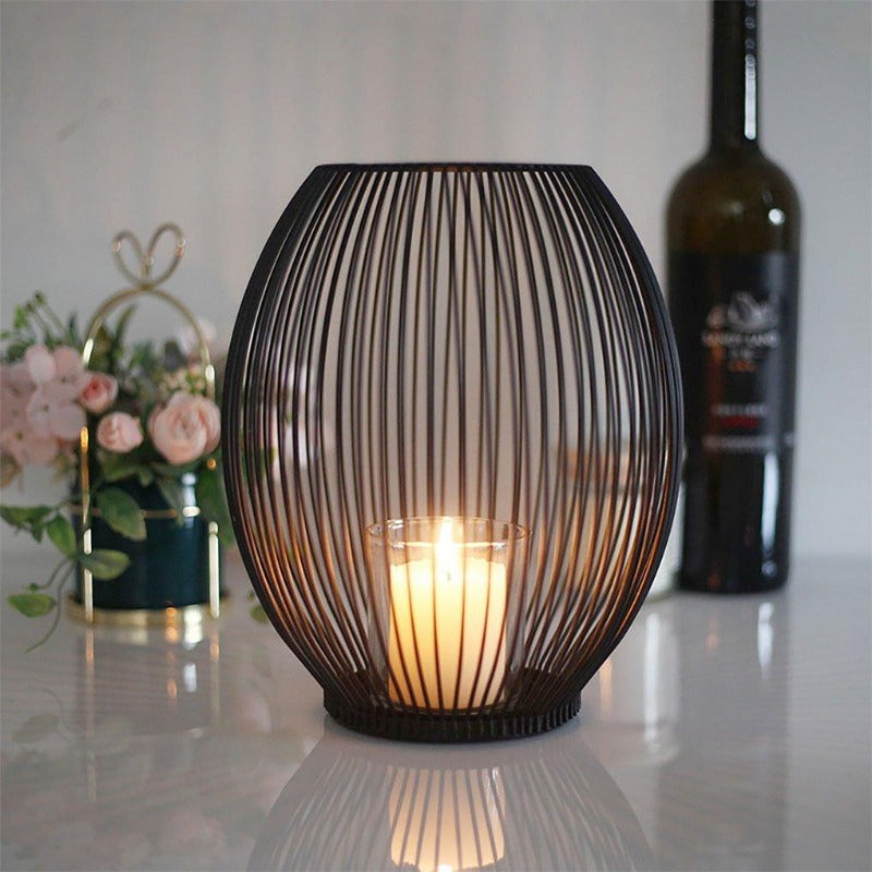 Miravique Metal Basket Candle Holders