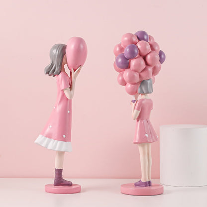 Street Art Balloon Girl Figurine