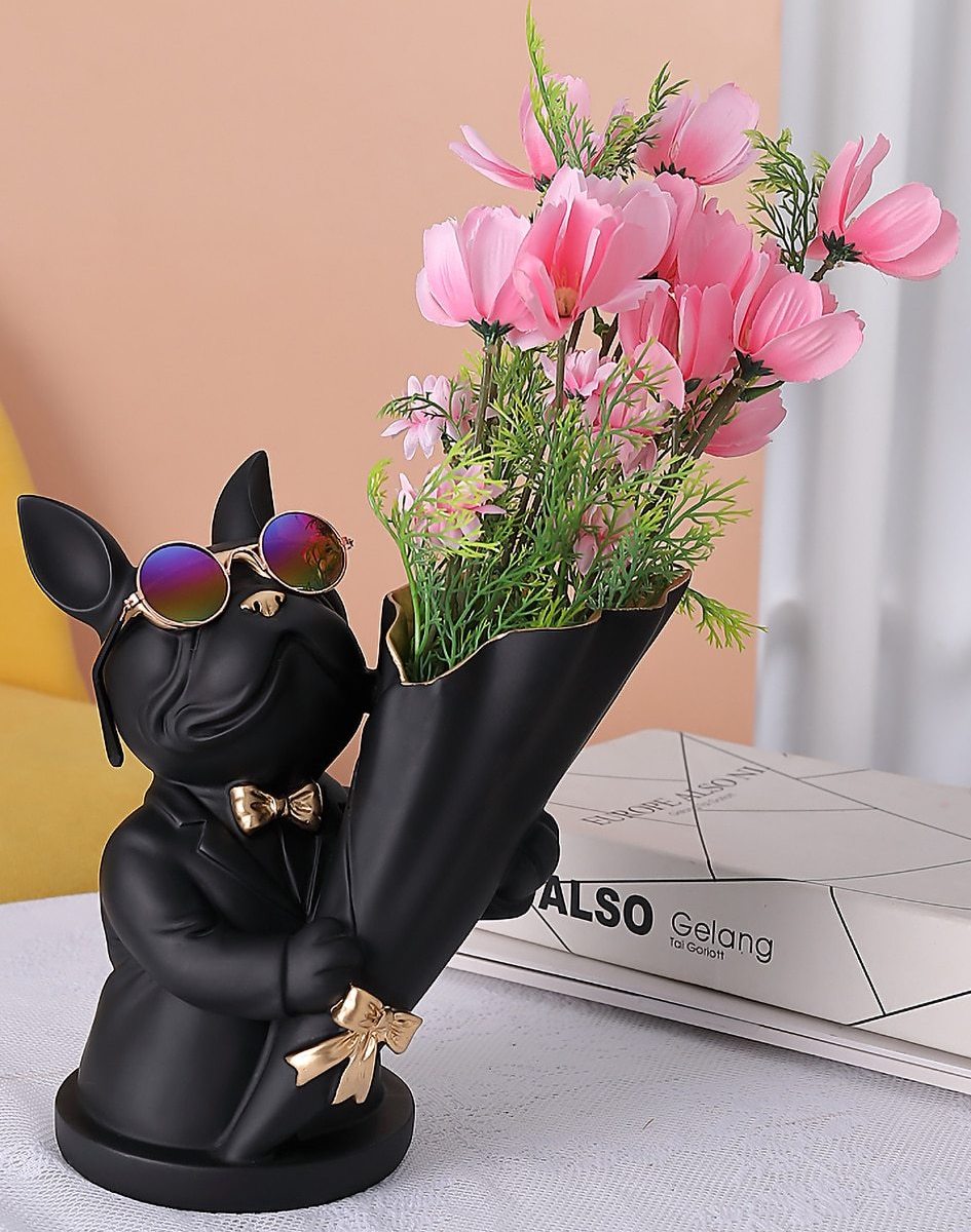 Cool Frenchie Statue Vase