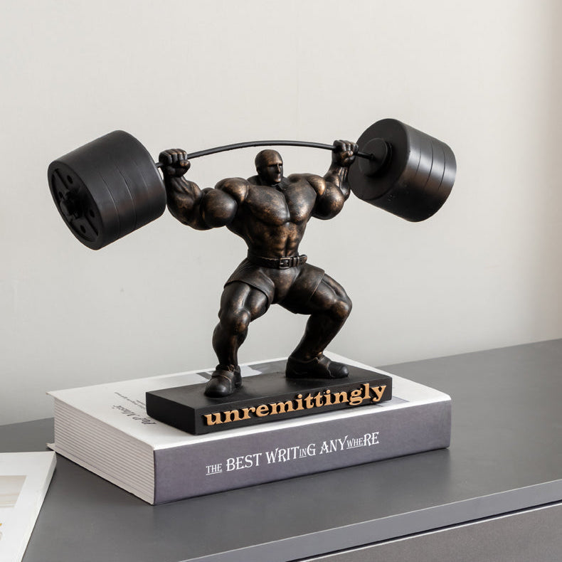 Weightlifting Hercules Decor Statue