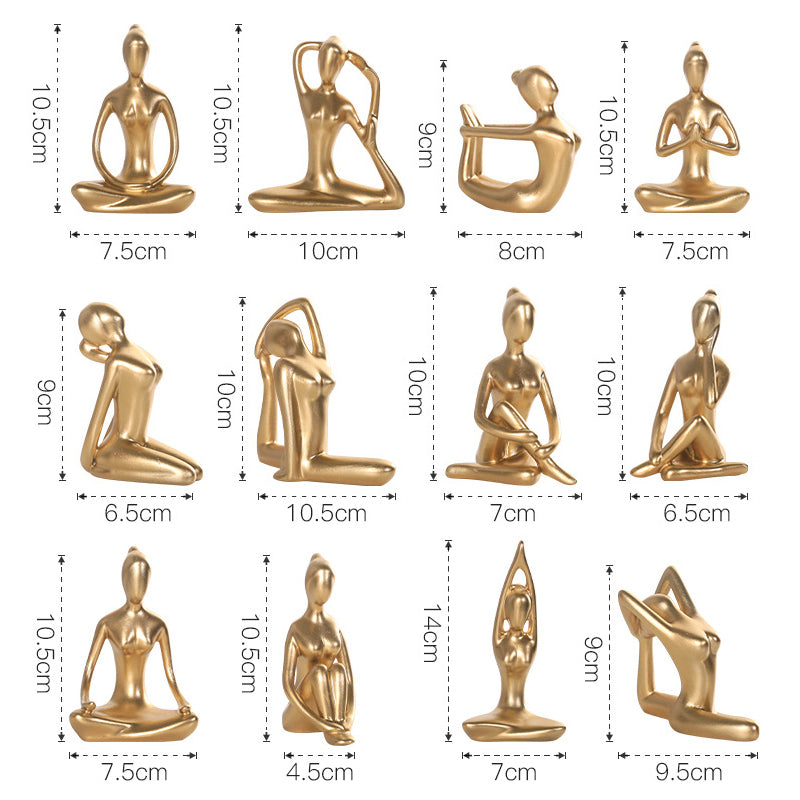 Abstract Yoga Poses Decor