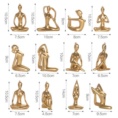 Abstract Yoga Poses Decor