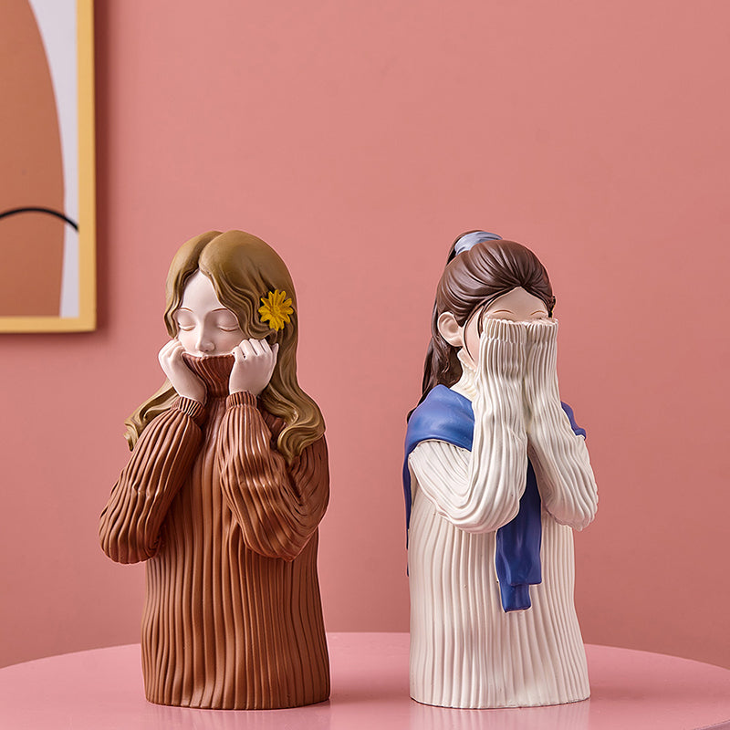 Modern Sweater Girl Figurines