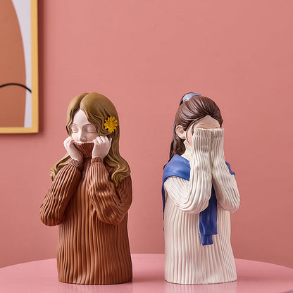 Modern Sweater Girl Figurines