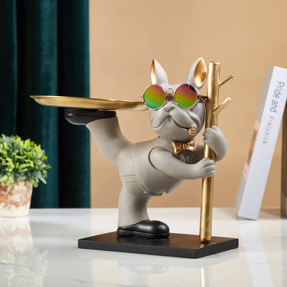 Balancing French Bulldog Tray