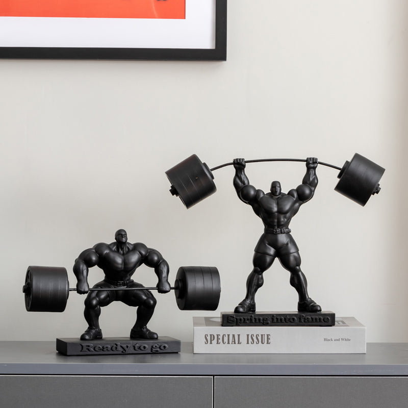 Weightlifting Hercules Decor Statue