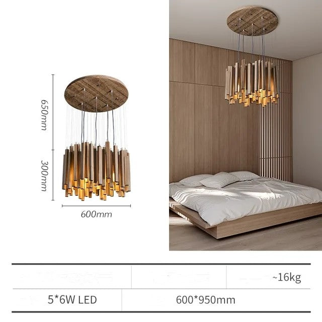 Blossom Wooden Ceiling Lamp