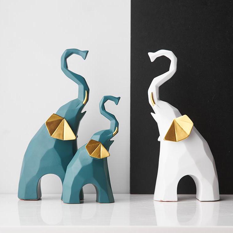 Geometric Elephant Sculpture