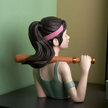 Tenacious Girl Sculpture Decor