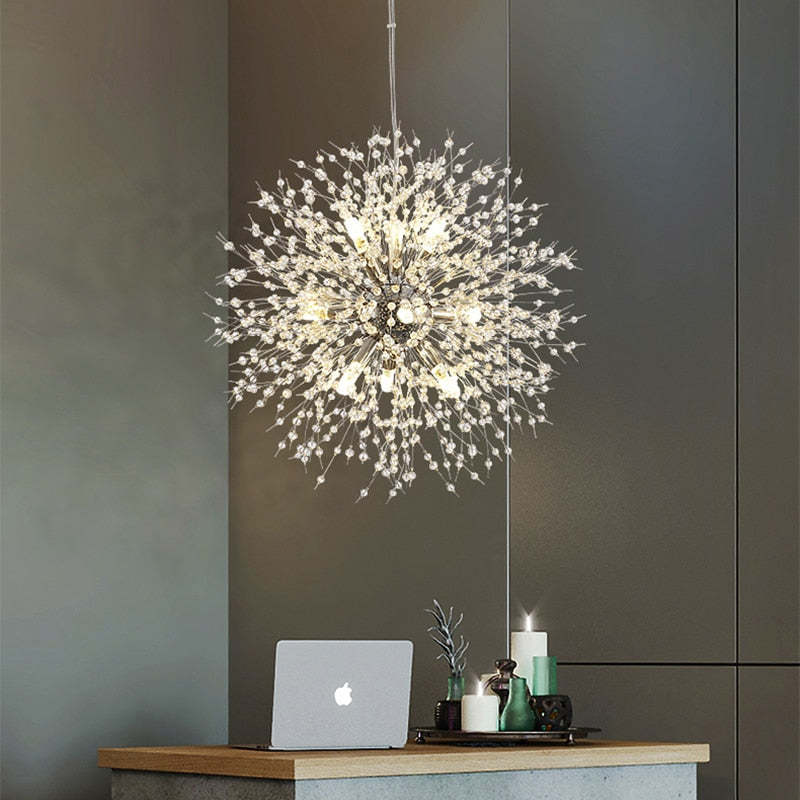 Luna Elegant LED Pendant Lights - White and Gold Metal for Living Room and Dining Room