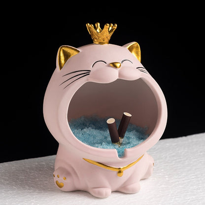 Ceramic Laughing Cat Storage/Astray