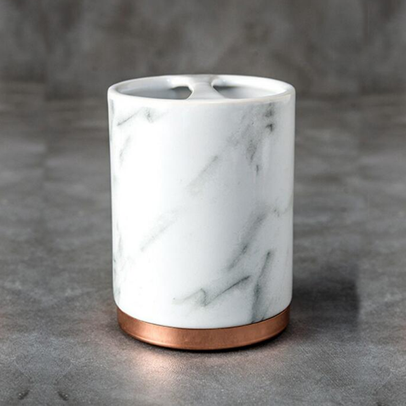 MARBLE ROSE GOLD BATHROOM SET