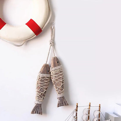 Mediterranean Wooden Hanging Fish