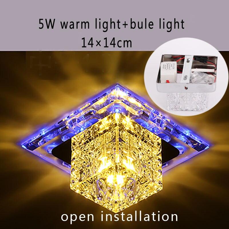 Flush Mount Aisle Crystal Square Ceiling Lights LED 3W/5W Modern