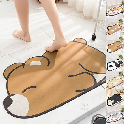 Cartoon Super Absorbent Anti-slip Floor Mat for Bathroom