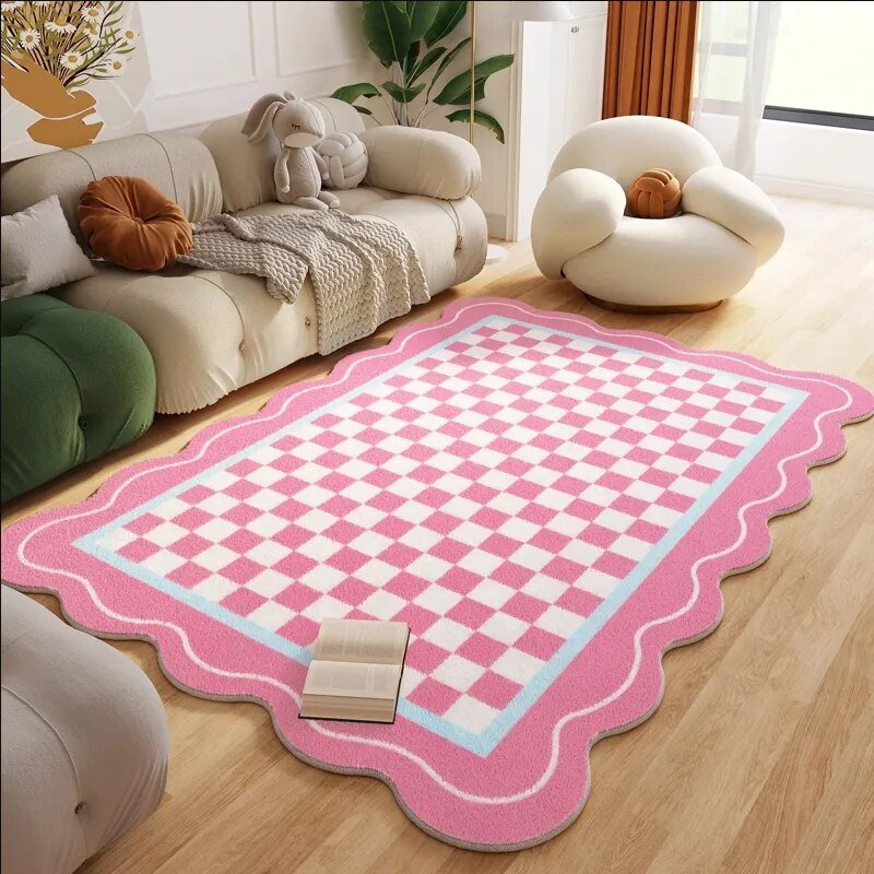 Geometric Pastel Coloured Living Room Rug