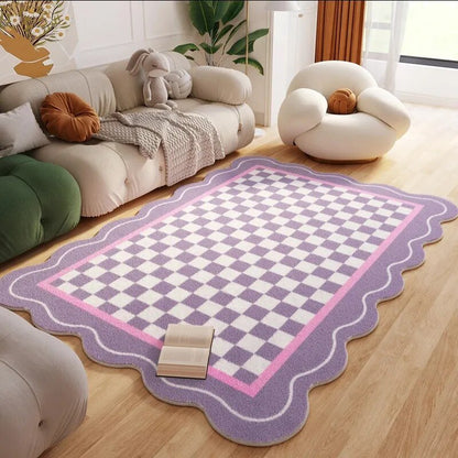 Geometric Pastel Coloured Living Room Rug