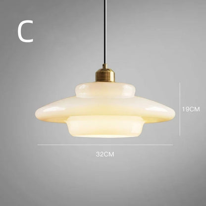 White Glass Pendant Light