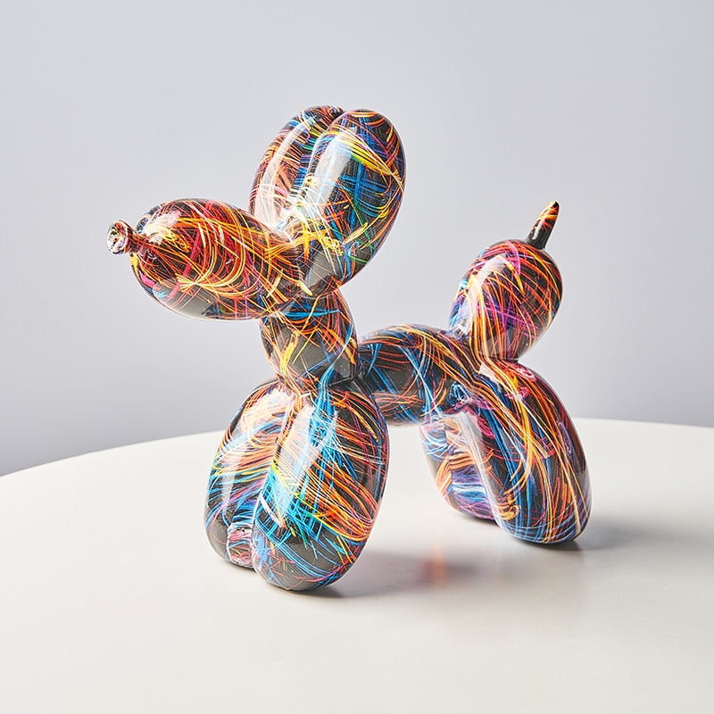 Graffiti Balloon Dog Resin Statue