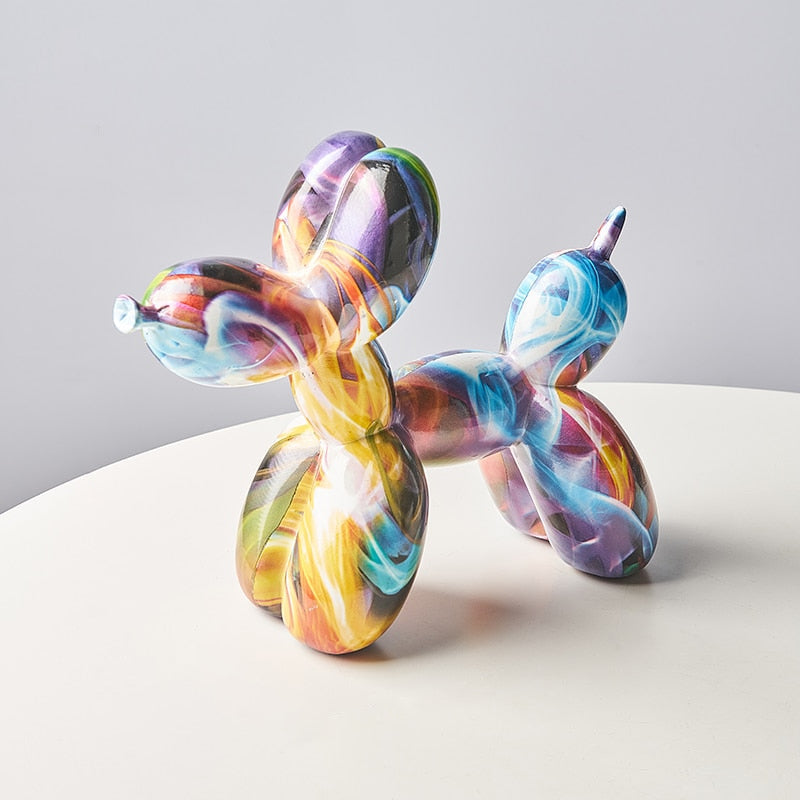 Graffiti Balloon Dog Resin Statue