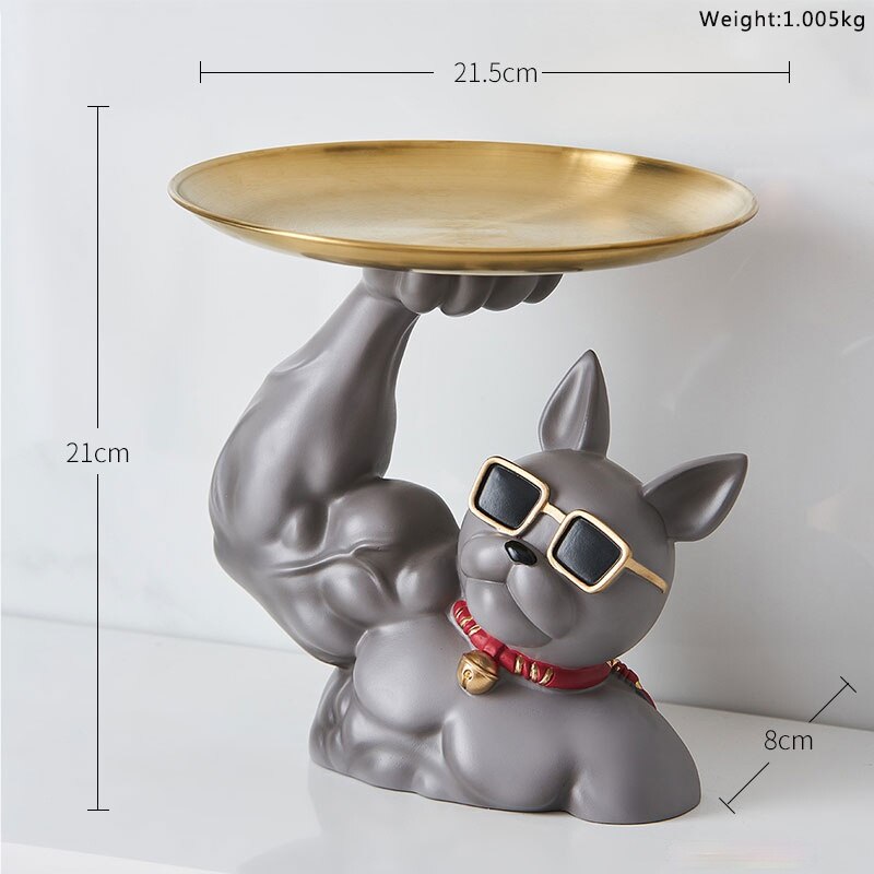 Muscular French Bulldog Candy Tray