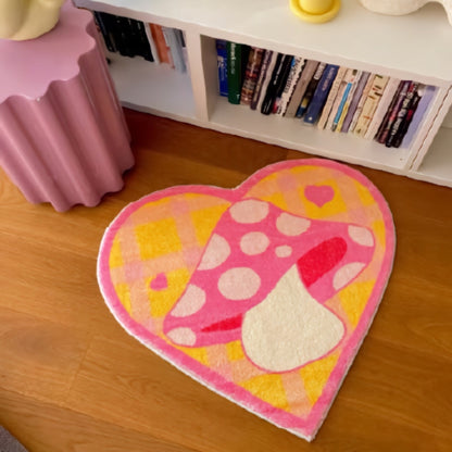 Heart Shaped Soft Fluffy Rug