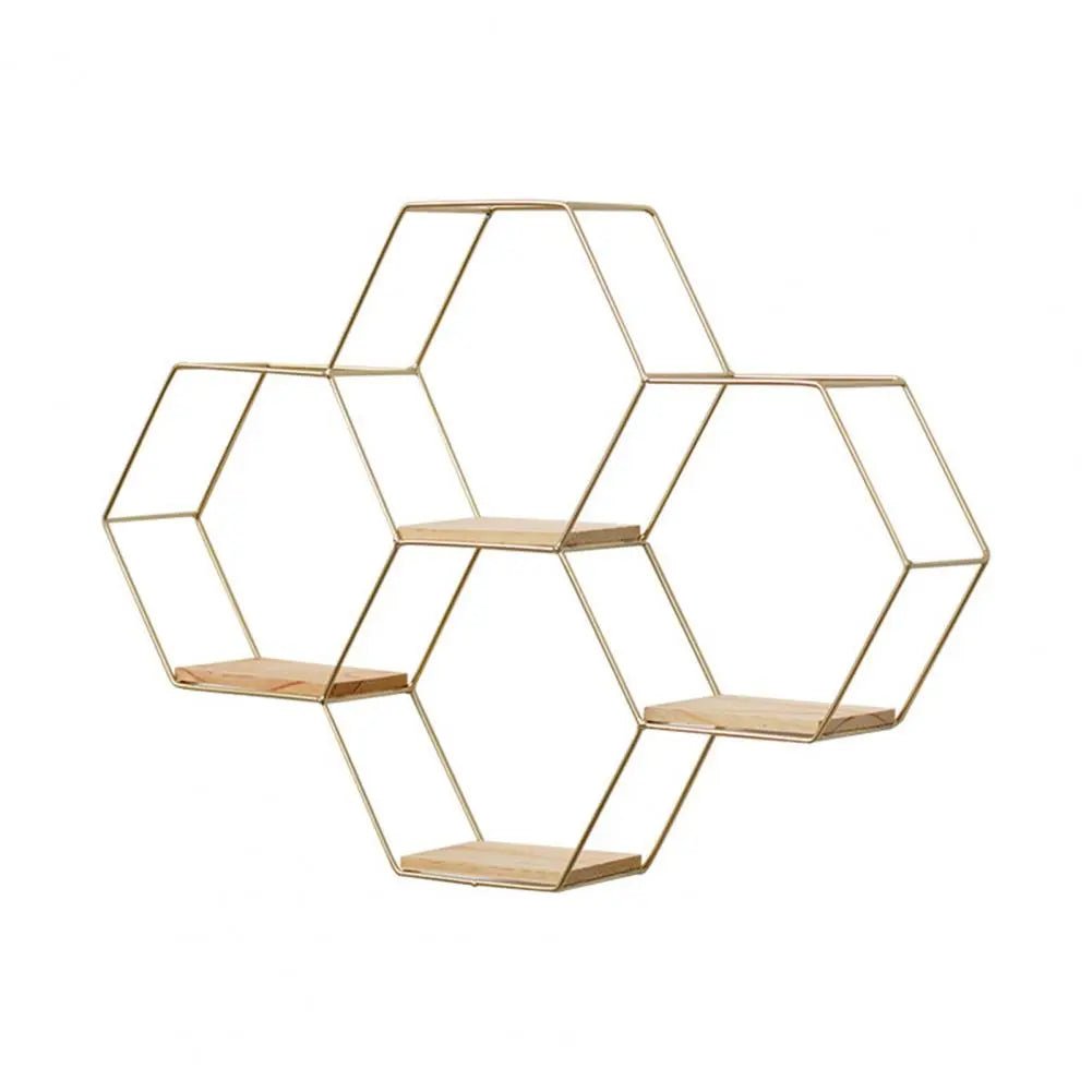 Hexagon Shaped Floating Wall Shelves