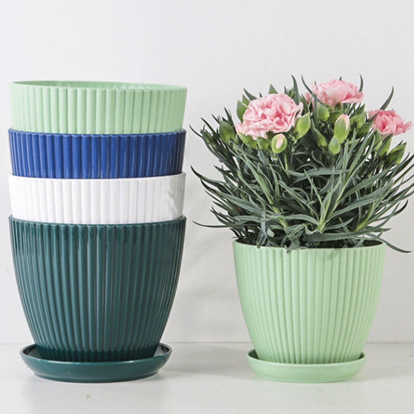 Home Garden Plant Pot With Tray