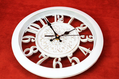 Luxury White Resin Wall Clock