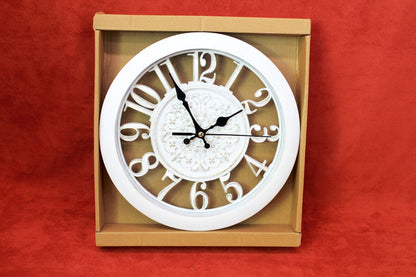 Luxury White Resin Wall Clock