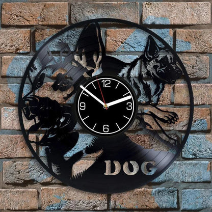 DogLovers - Stylish Vinyl Wall Clock with German Shepherd Motif