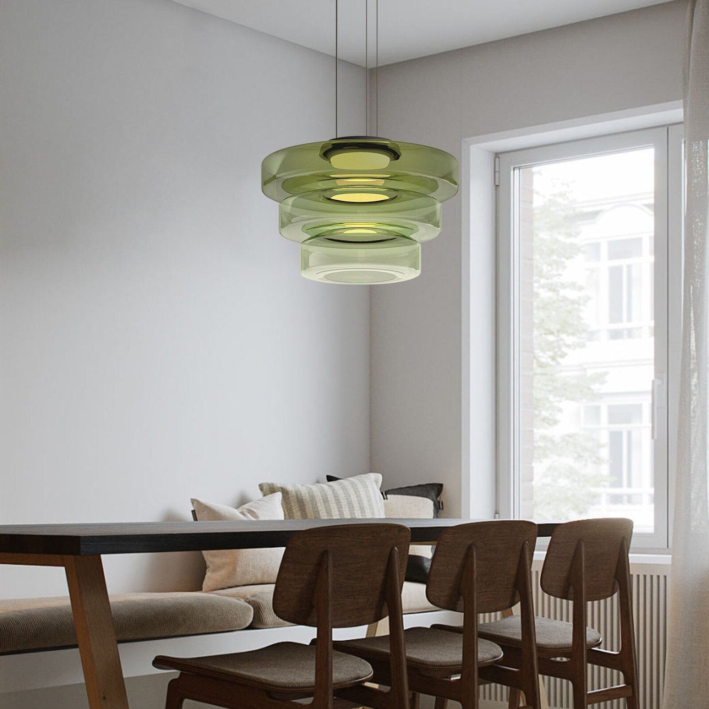 Glass pendant lights in Bauhaus style lamp