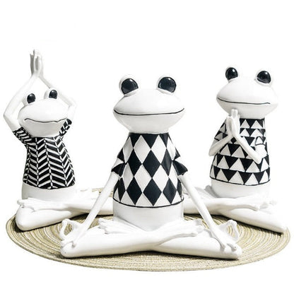 Yoga Frog Decorative Figurines