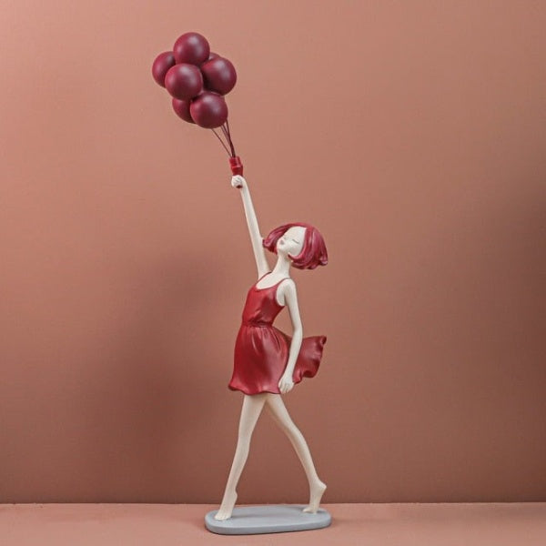 Exquisite Balloon Girl Figurine