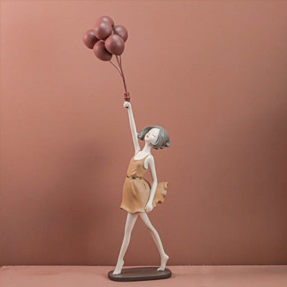 Exquisite Balloon Girl Figurine