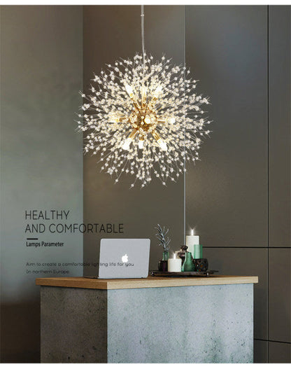 Modern Dandelion Crystal Pendant Light