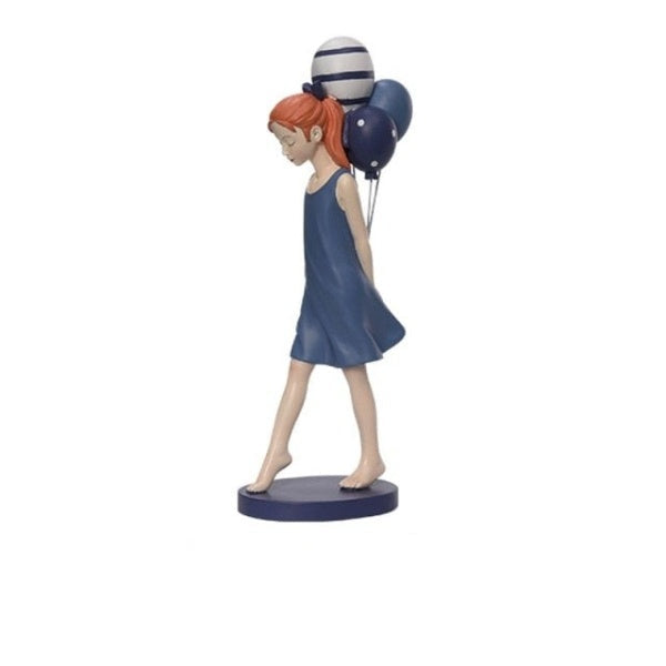 Balloon Girl In Blue Figurine