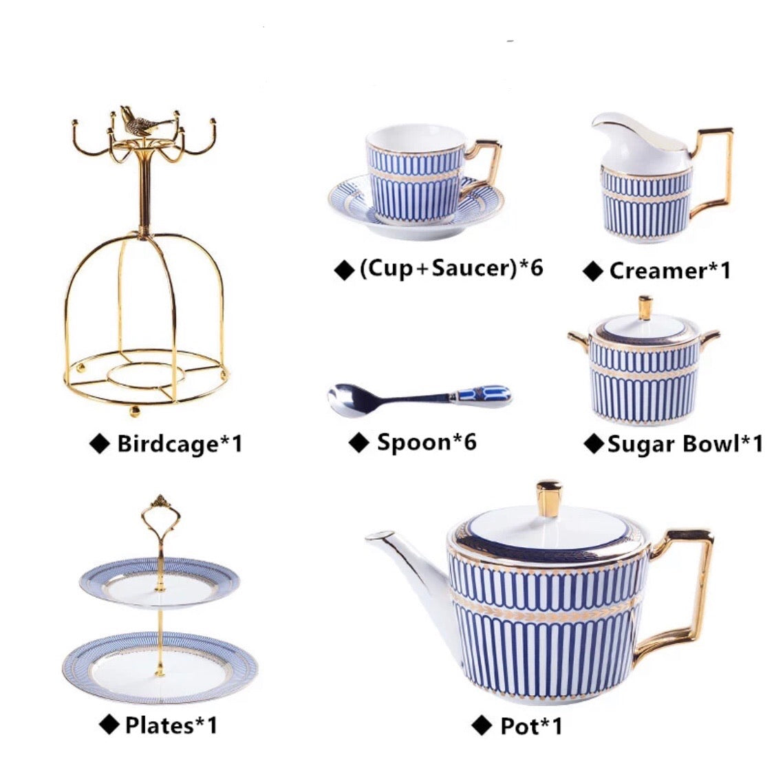 London Teacup Collection Set - Elegant Ceramic Cups (250ml) for Stylish Coffee & Tea Enjoyment