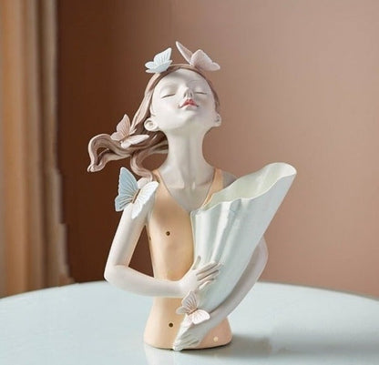 Butterfly Lady Sculpture Vase